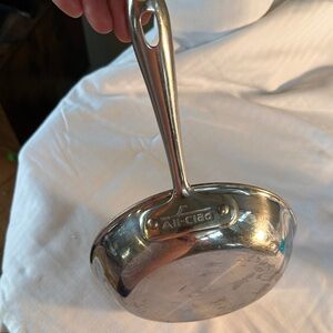 All-Clad Stainless Steel Sauce Pan with Pour Spout - Silver